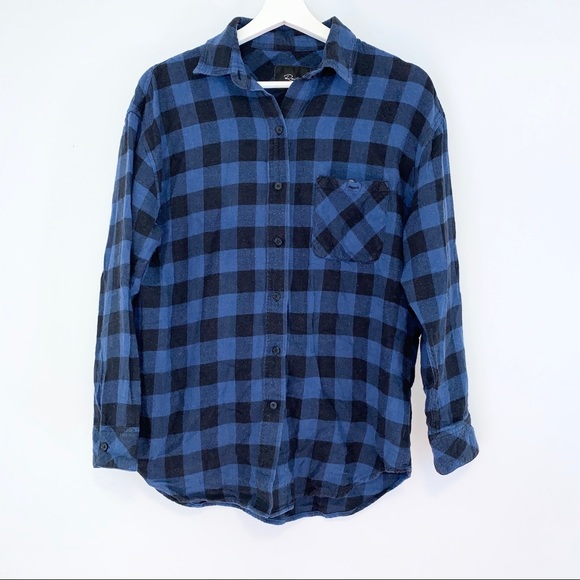 Rails Tops - Rails Jackson Plaid Button Down Blue Black check